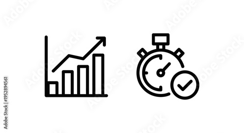 Workout and session summary icons for fitness progress tracking and performance data analytics