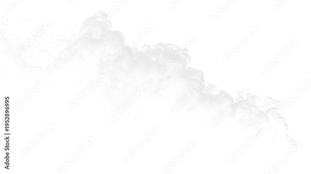 Fototapeta premium Cloud formation moving across a clear sky in the afternoon light with soft edges and shapes displaying fluidity and depth