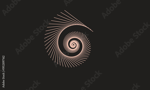 minimal geometric pattern, spiral wireframe, digital spiral background, futuristic line art, trippy spiral