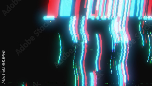 Canvastavla Glitch Overlay Screen on Black Background
