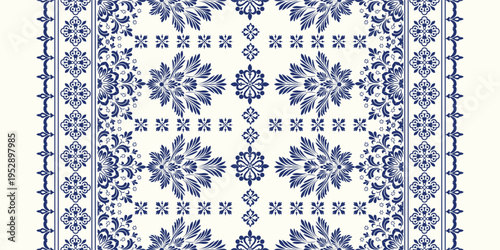 Motifs Ikat floral paisley embroidery floral. ikat ethnic Saree Sarong oriental pattern traditional.Ikat embroidery style abstract embroidery design for texture,fabric,clothing,wrapping,decoration