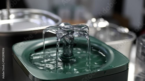 Glass tap with drinking water. Water tap