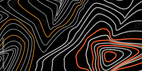 Luxury gold abstract line art background. Background of the topographic map. Topographic map lines, contour  background. Geographic abstract grid. EPS 10 vector illustration.