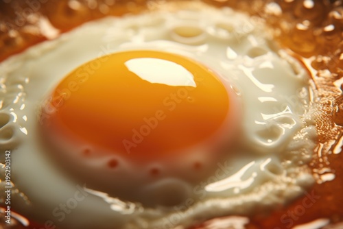 A perfectly cooked fried egg in a frying pan. Ideal for food-related projects and cooking illustrations