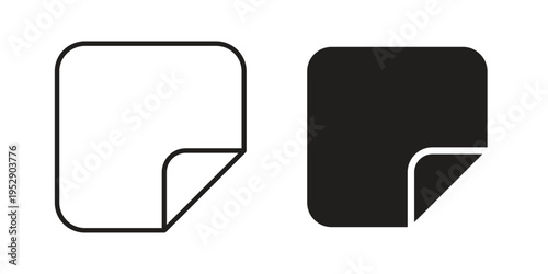 Sticker icon simple outline style. Editable stroke EPS 10