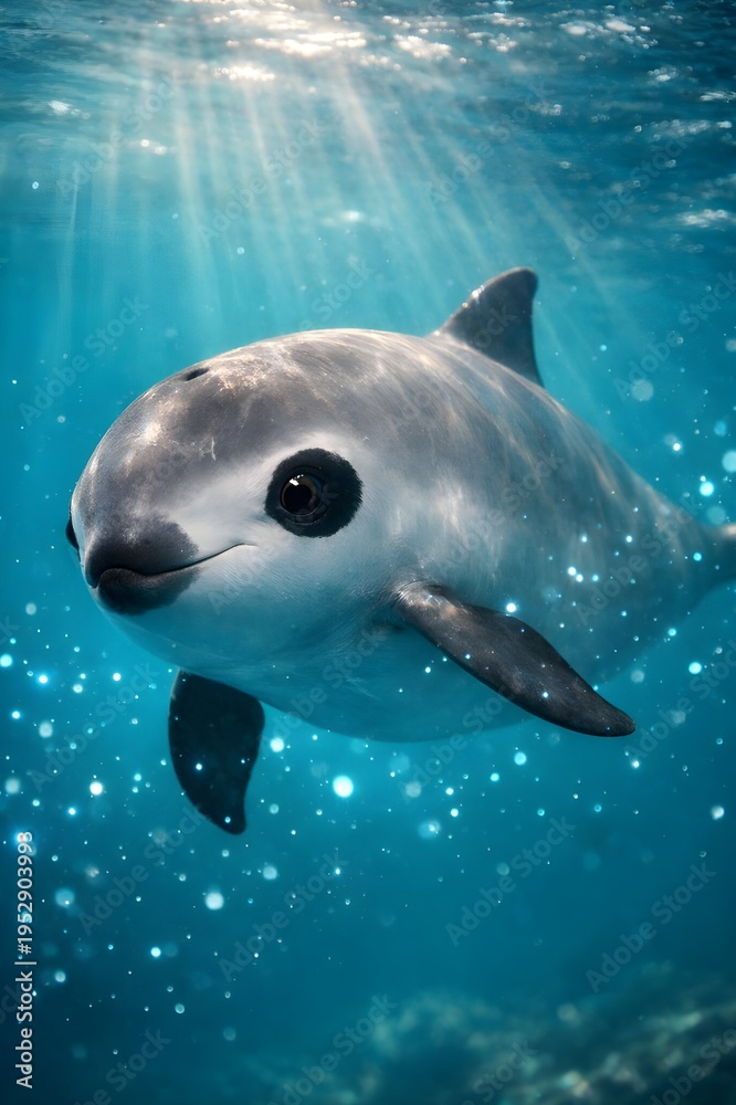 Obraz premium “Last Light of the Vaquita: A Rare Ocean Whisper”