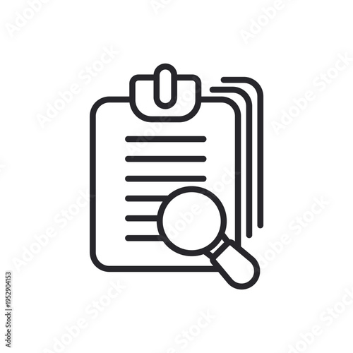 report icons outline and Flat Style,transparent background