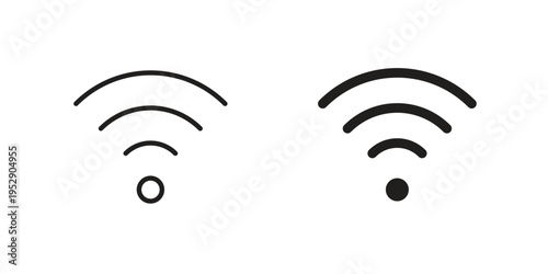 Wifi icon simple outline style. Editable stroke EPS 10