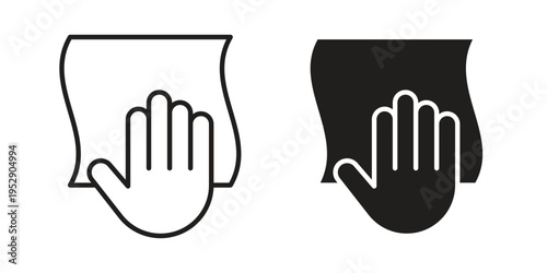 wipe icon simple outline style. Editable stroke EPS 10