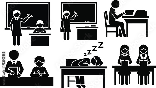 Teachers day silhouette celebrations educators and students