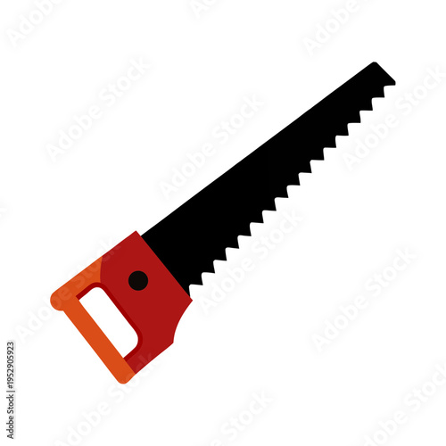 Hand saw tool for cutting wood carpentry construction DIY tool sharp teeth red handle