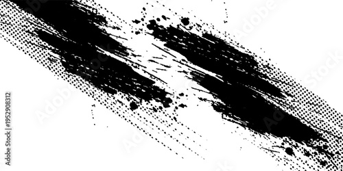 Vector Print Textured Tire Track . Design Element .Bike thread silhouette