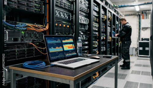 Server room data center.