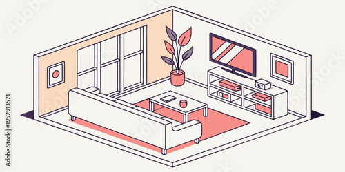 A cozy bedroom with a modern design and a large window