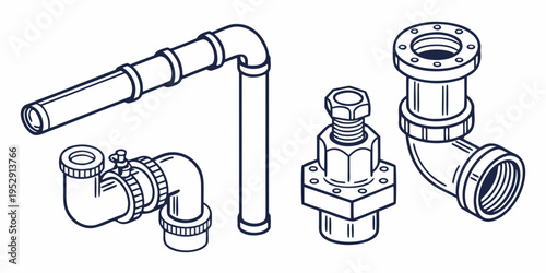 Assorted plumbing fittings and connectors for various pipe applications