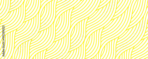 Pasta background, spaghetti abstract geometric pattern. Macaroni yellow poster. Wavy abstract pattern. Pasta vector illustration