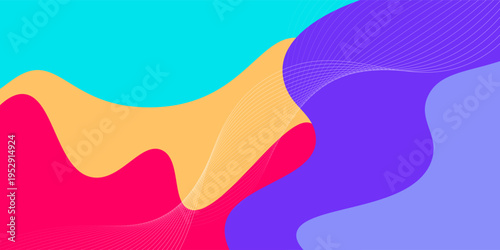 Abstract colorful gradient background. Fluid shapes composition. Vector illustration