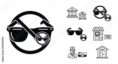 Prohibited actions no disguises photography or access to atms