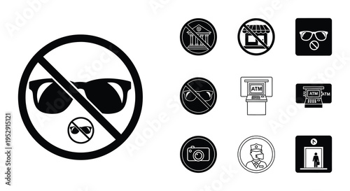 Prohibited actions no disguises photography or access to atms