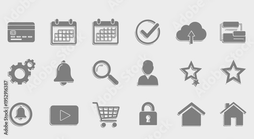 Web interface icons set.