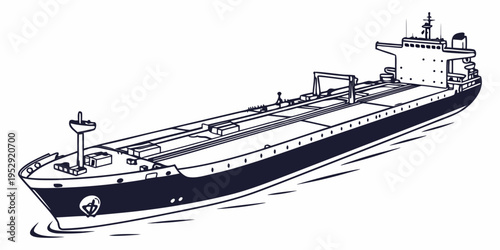 A large cargo ship sailing on calm waters under a clear sky