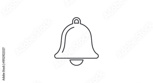 Notification Bell Icon Outline Vector