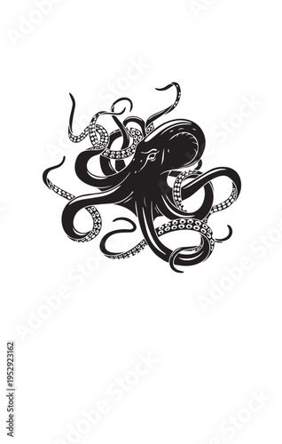 A black and white hand drawn sketch of a tangled ball of squiggly lines on a clean white background