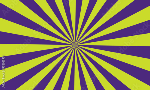 Striking Lime Green and Deep Purple Sunburst for Bold Visual Statements