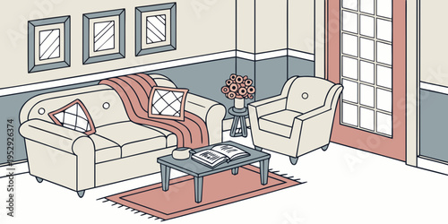 A cozy living room with a fireplace and a comfortable sofa set.