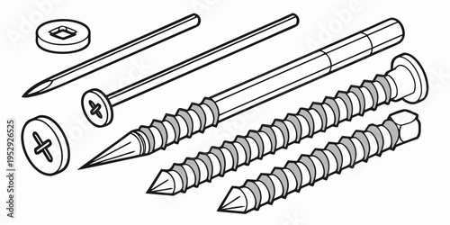 Assorted screws and fasteners for various construction and repair tasks