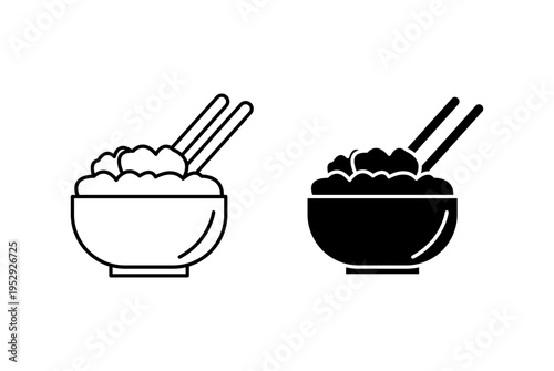 Kimchi icon with editable stroke. Black solid icons