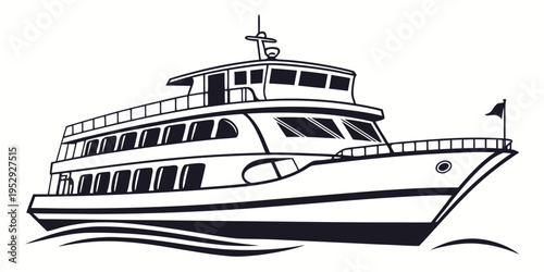 A sleek and modern yacht cruising on calm waters under a clear sky.