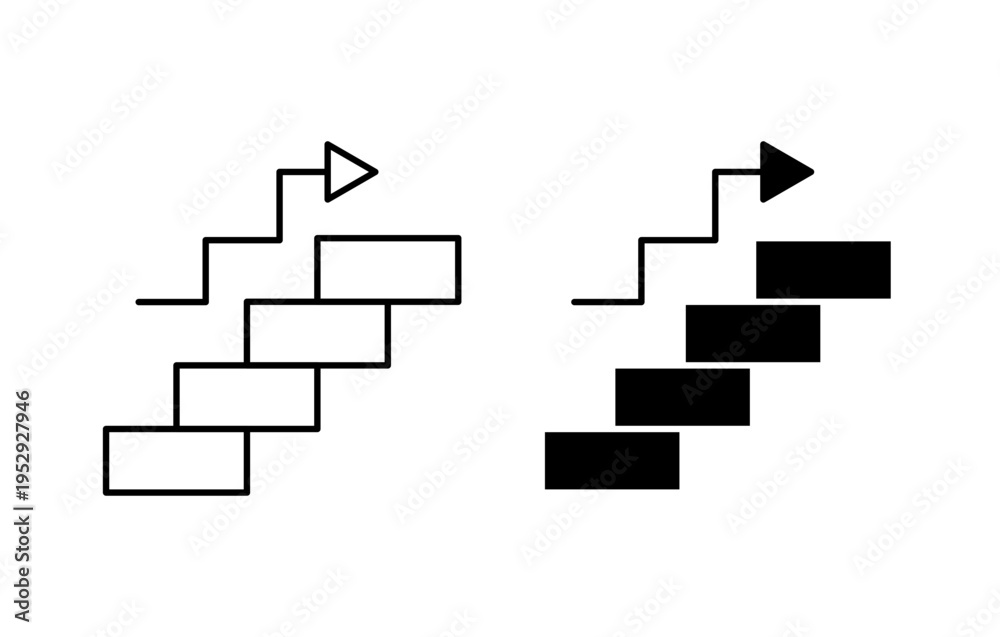 Obraz premium Next steps icon with editable stroke. Black solid icons