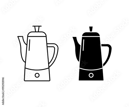 Percolator icon with editable stroke. Black solid icons