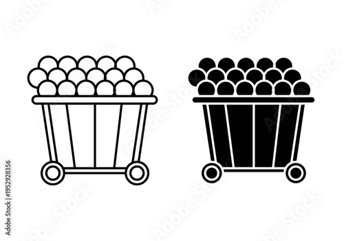 Raw material icon with editable stroke. Black solid icons