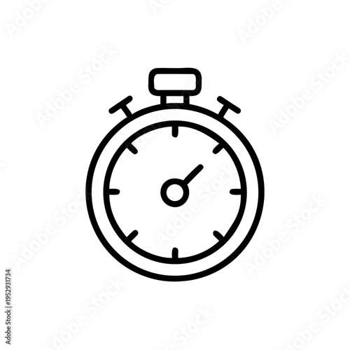 Stopwatch icon for measuring time in sports and activities graphic design