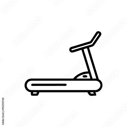 Treadmill icon for fitness and cardio exercise graphic design
