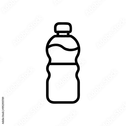 Water bottle icon representing refreshment and hydration for active lifestyles and daily use