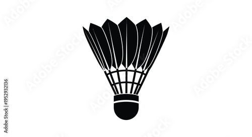 Badminton racket silhouette sports equipment illustration