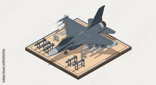 Gray Fighter Jet Taking Off Quickly.