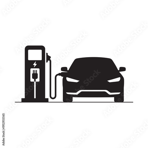 Wallpaper Mural Electric vehicle charging at a station a modern transportation icon Torontodigital.ca