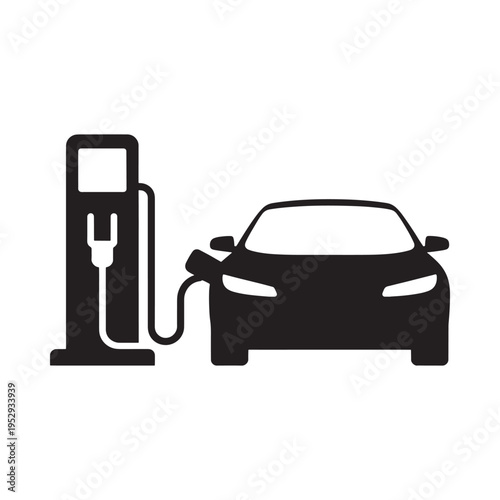 Wallpaper Mural Electric vehicle charging at a station a modern transportation symbol Torontodigital.ca