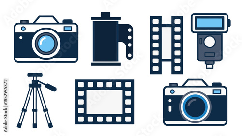 Vector Collection of Analog and Digital Camera Gear