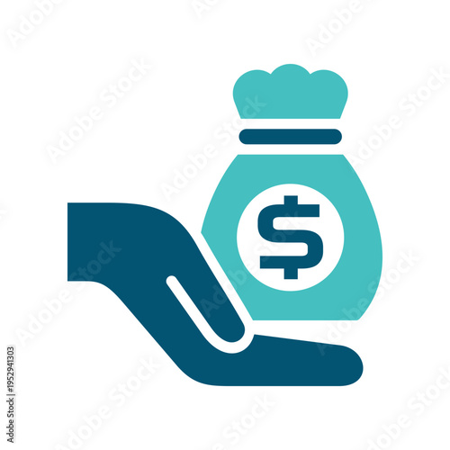 Revenue Income Money Bag Hand