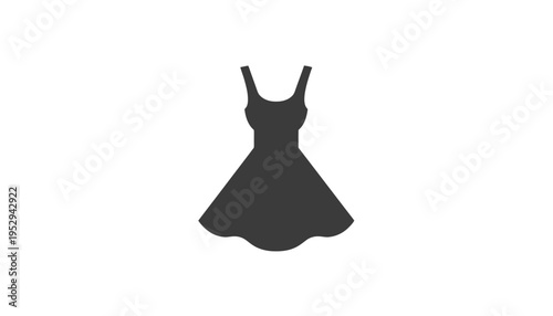 Dress silhouette icon for fashion design and illustration projects
