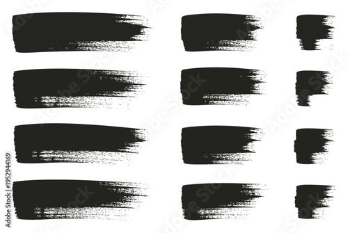 Grunge Brush Stroke Vector Elements Illustration