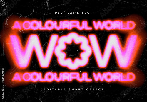 Pink Dissolving Text Effect Mockup