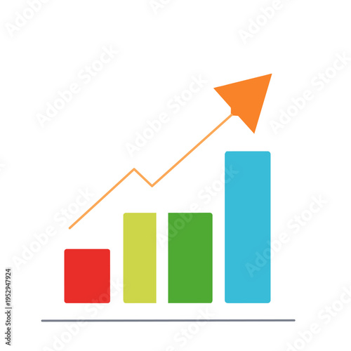 Colorful Data Visualization Of Economic Increase