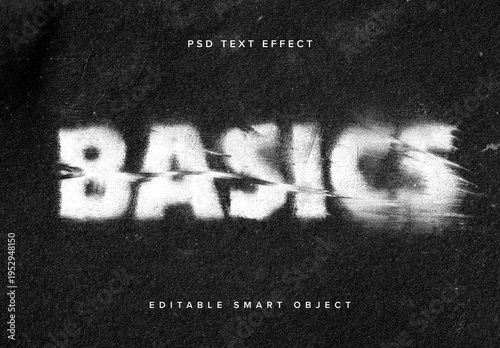 Disintegrating Grunge Text Effect Mockup