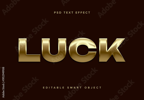 Metallic Gold Text Effect Mockup